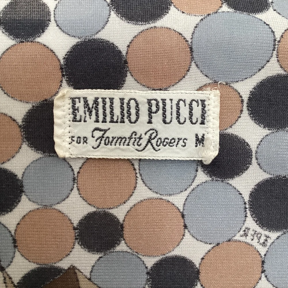 Emilio Pucci 1960s Harlequin & Circle Pattern Bed Jacket Robe Duster Size S/M - Picture 6 of 8